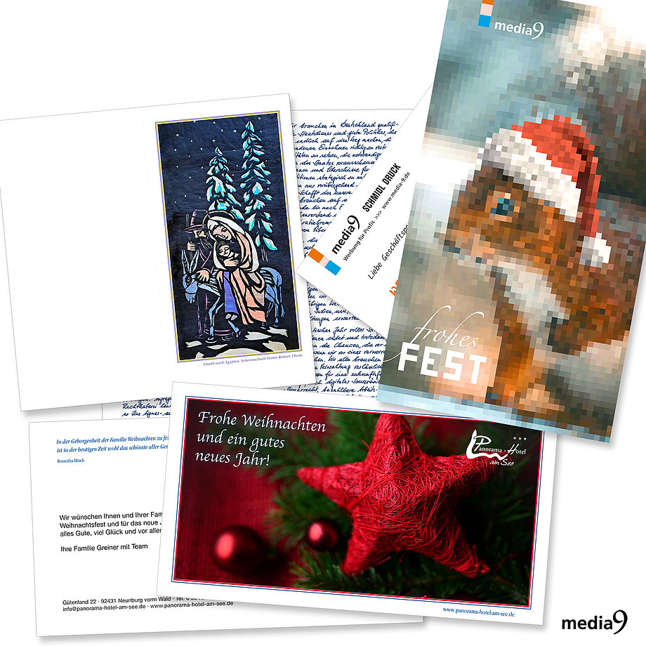 verschiedene Weihnachtskarten